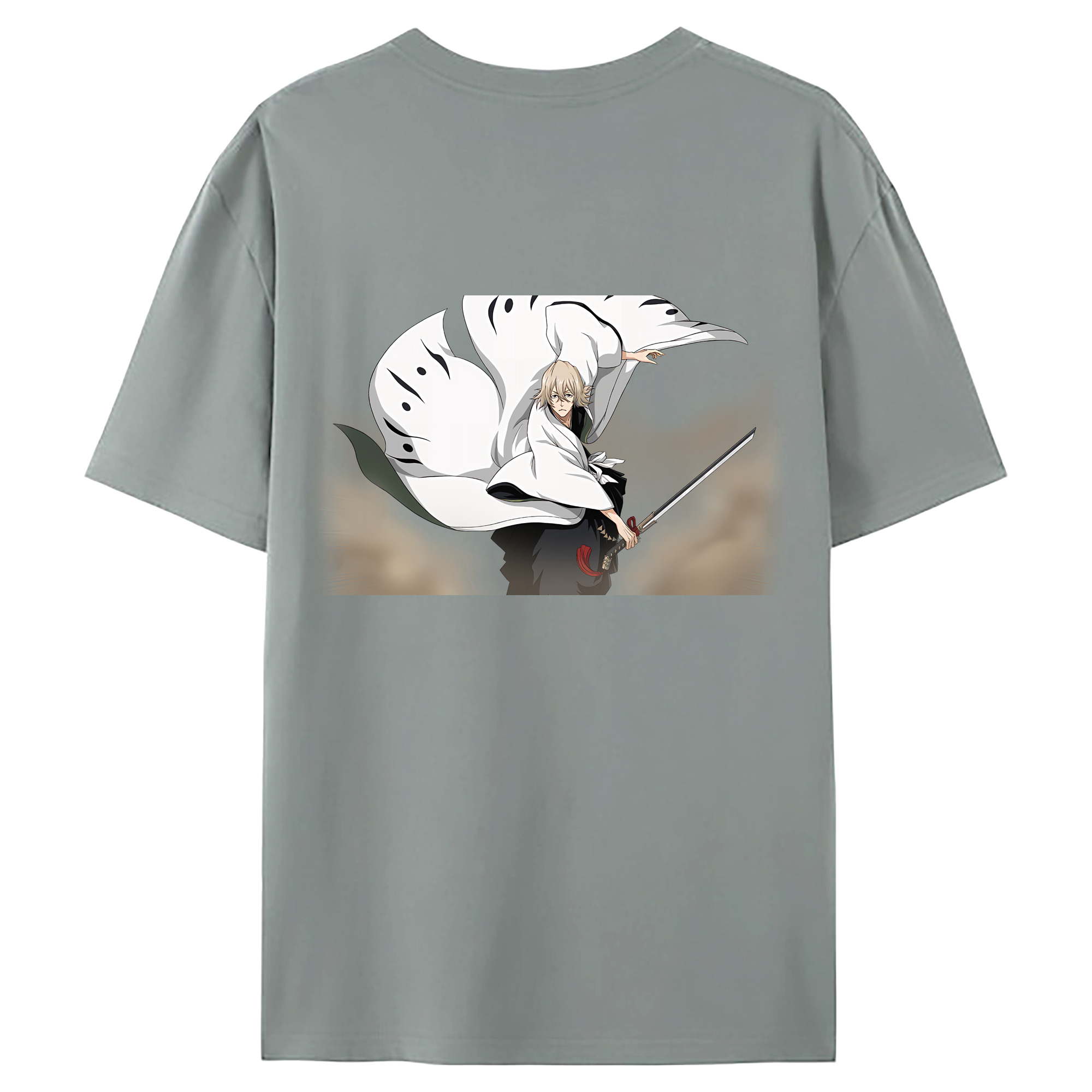 （画像用） "ブリーチ 浦原 喜助（うらはら きすけ） BLEACH Urahara Kisuke " 綿100％ メンズ半袖Tシャツ（バックプリント） 通気性